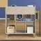 Flash Furniture Bright Beginnings Commercial Grade Double Sided Space Saving Wooden Mobile Storage Cart with Locking Caster Wheels & 10 Storage Compartments, Natural MK-KE24244-GG - alternate 5